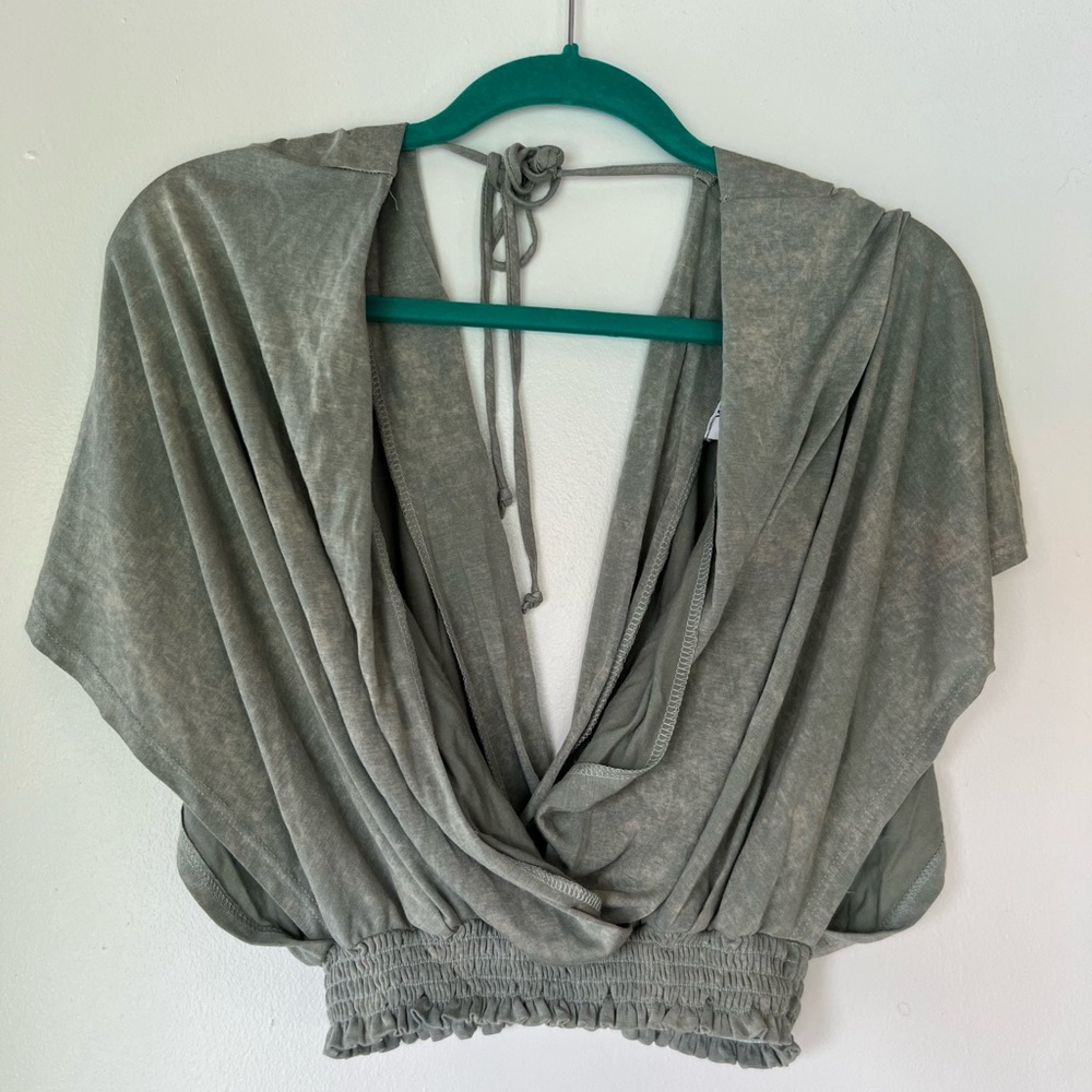 Sadie & Sage Cross Front Open Back Top